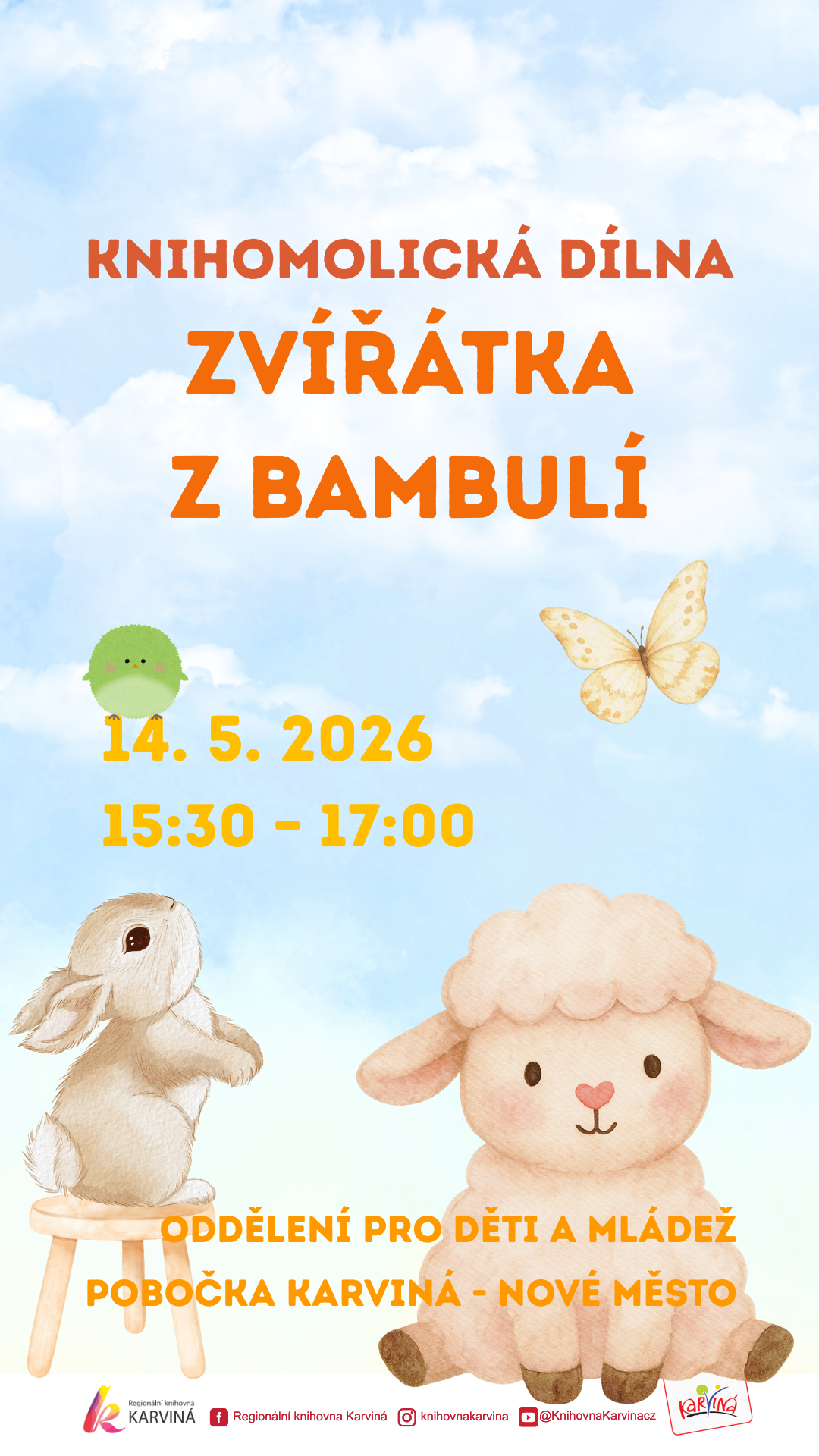 Knihomolická dílna – Zvířátka z bambulí
